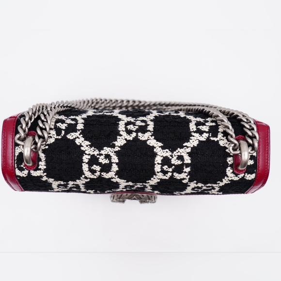 ❌️❌️SOLD❌️❌️AU16❤️ GUCCI Tweed GG Monogram Dionysus Shoulder Bag Black - Picture 8 of 15